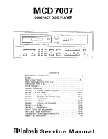 McIntosh MCD-7007 - Service manual